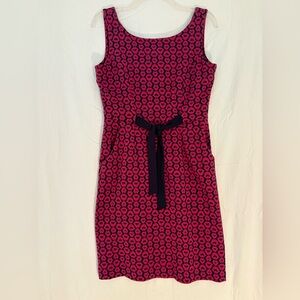 Lilly Pulitzer Pink & Navy Belted– Size M. “Don’t give me lip” dress